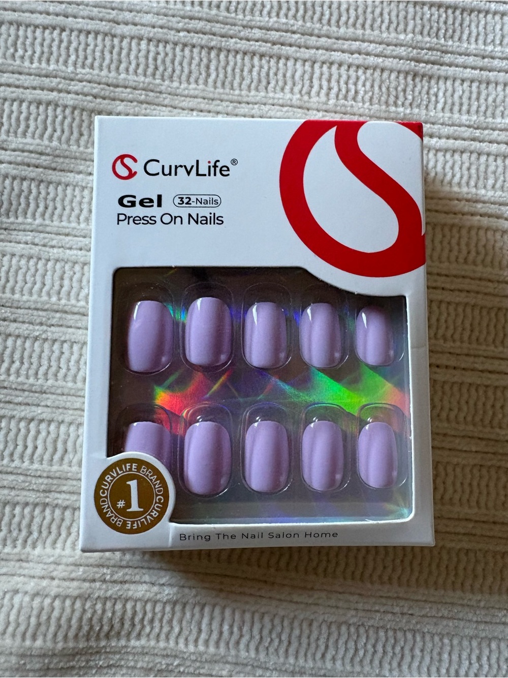 Curvlife Lavender Gel Press On Nails - 32 Pack Liliac Mist